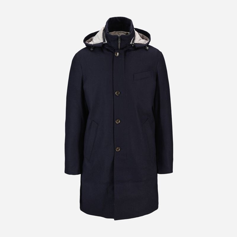 COAT LORO PIANA RAINSYSTEM - DARK BLUE, MonteCore
