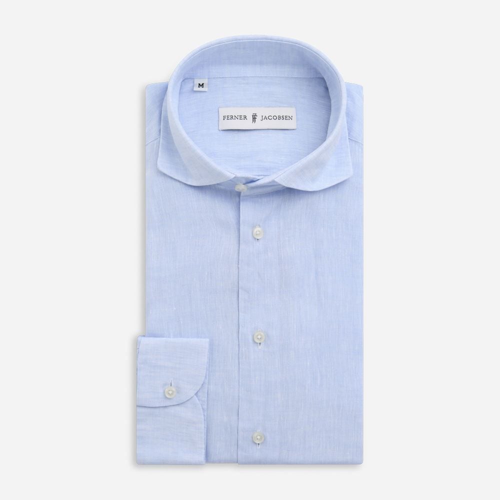 SLIM LINEN SHIRT - LIGHT BLUE