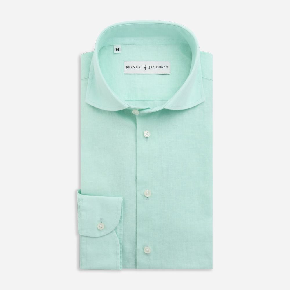 SLIM LINEN SHIRT - TOURQUISE