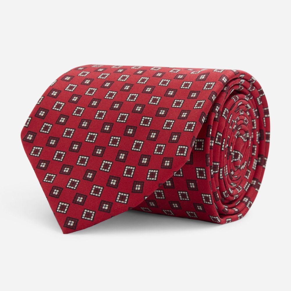 SILK TIE - RED FABRIC, Ferner Jacobsen