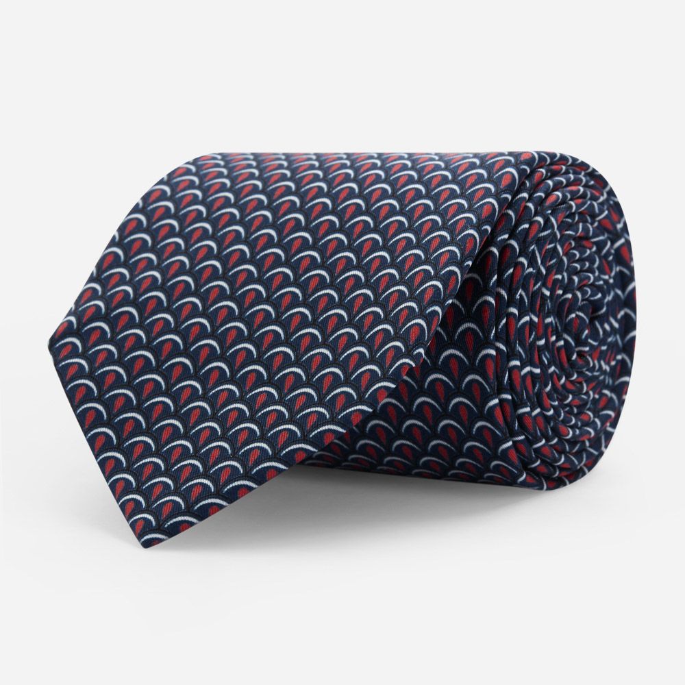SILK TIE - BLUE-RED, Ferner Jacobsen