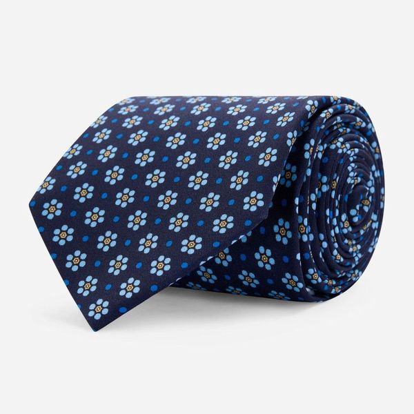SILK TIE - BLUE FLOWER, Ferner Jacobsen