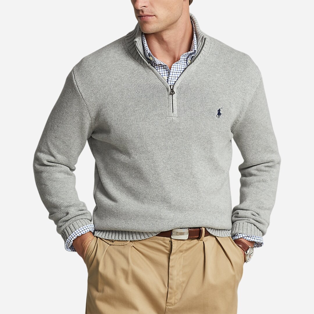 Cotton Quarter-zip Sweater - Andover Heather | Polo Ralph Lauren