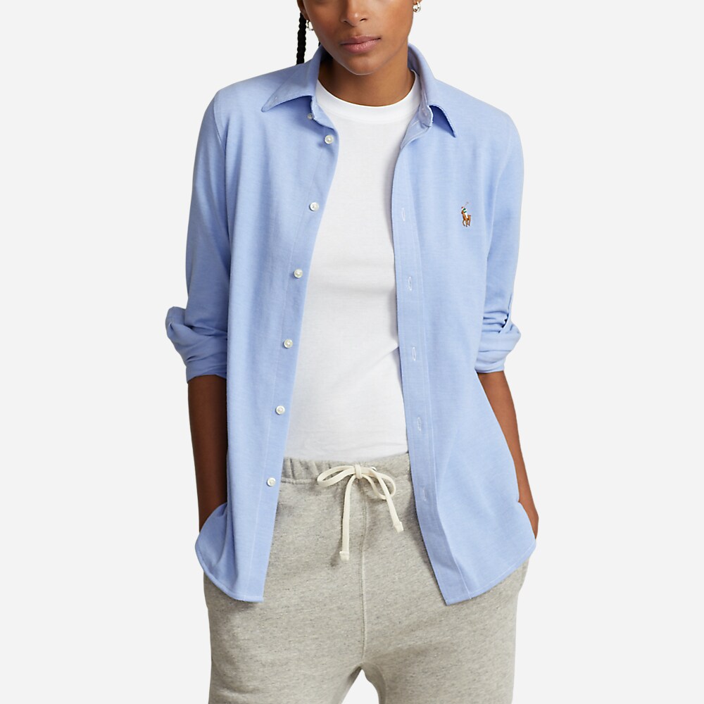 Slim Fit Knit Oxford Shirt - Harbor Island Blue | Polo Ralph Lauren